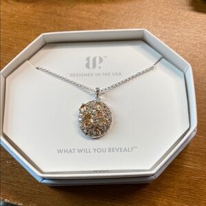 BP Elegant Silver Necklace with Gold Accents